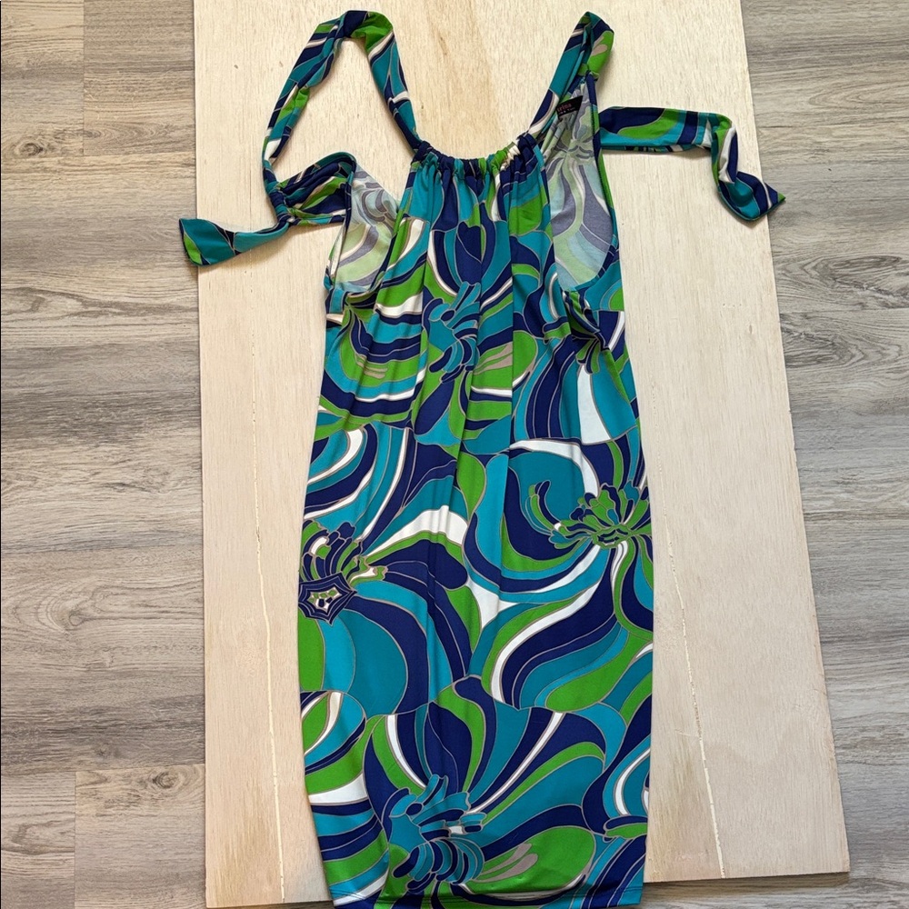 Trina Turk Blue and Green Floral Dress
